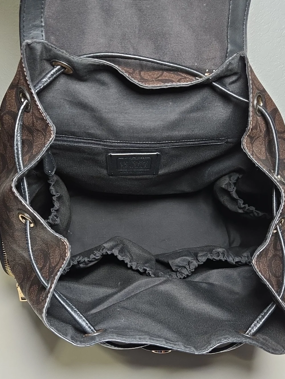 COACH Baby Backpack in Signature Canvas & Leather CZ187